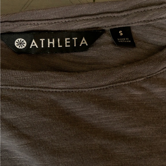 Athleta Dark Taupe tee, Small - Picture 2 of 4